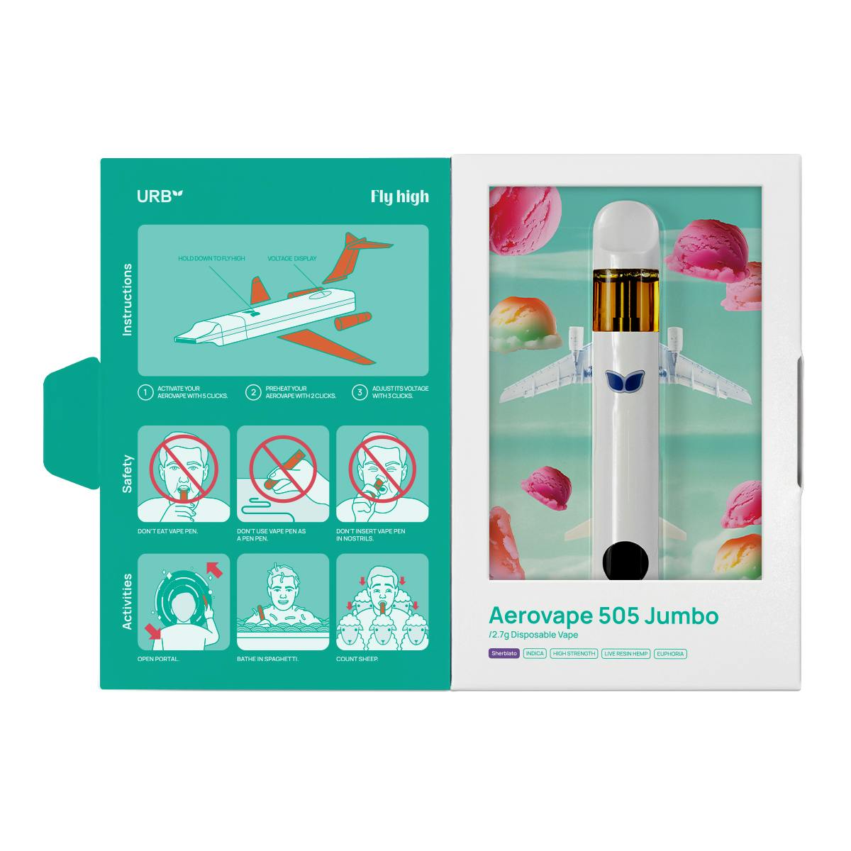 Urb NM - Urb NM - 2.7g Aerovape Jumbo - Sherblato - 1