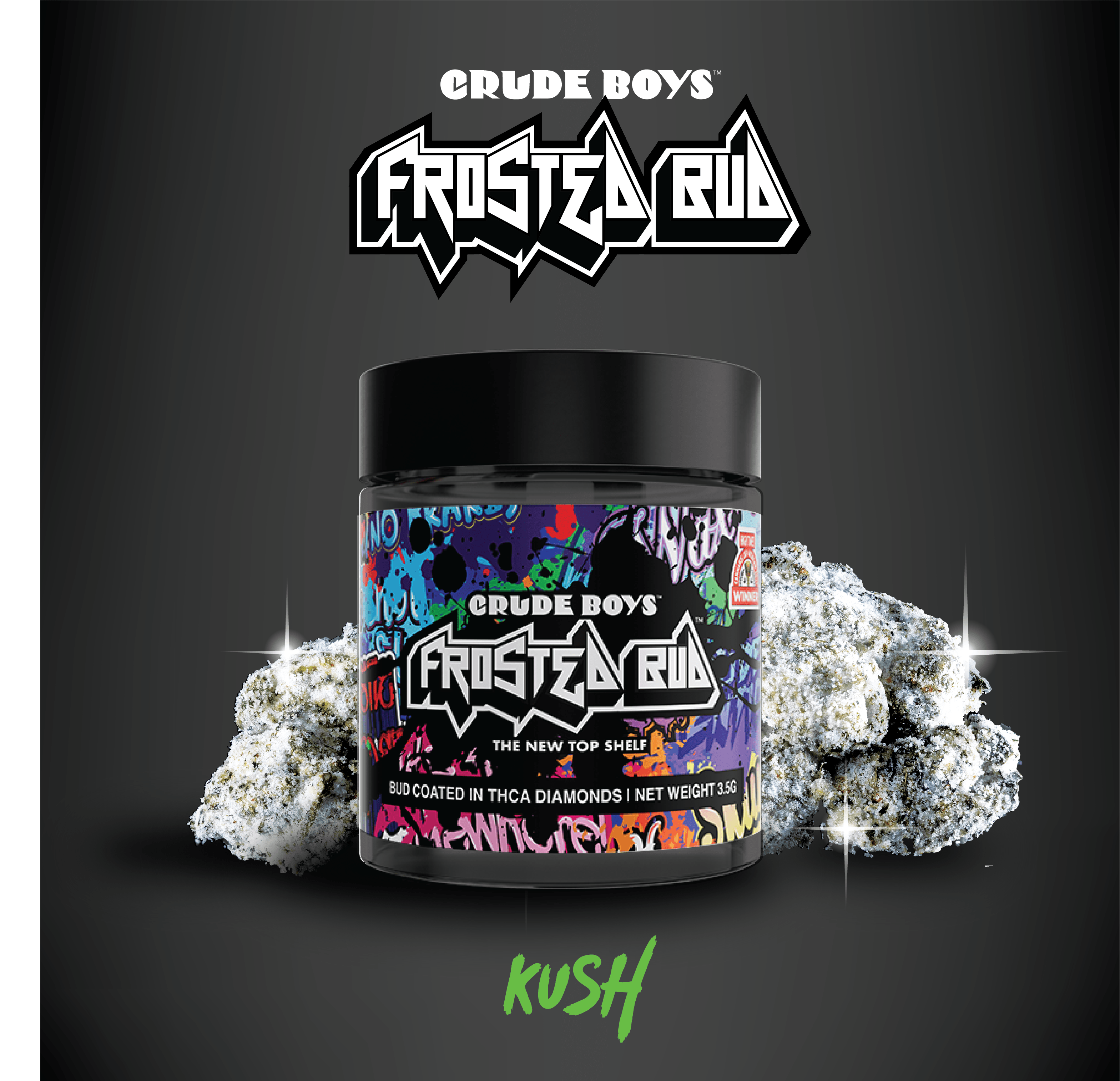 Crude Boys Concentrates - Crude Boys Concentrates | Kush Frosted Bud | Infused Big Buds | 3.5g - 1