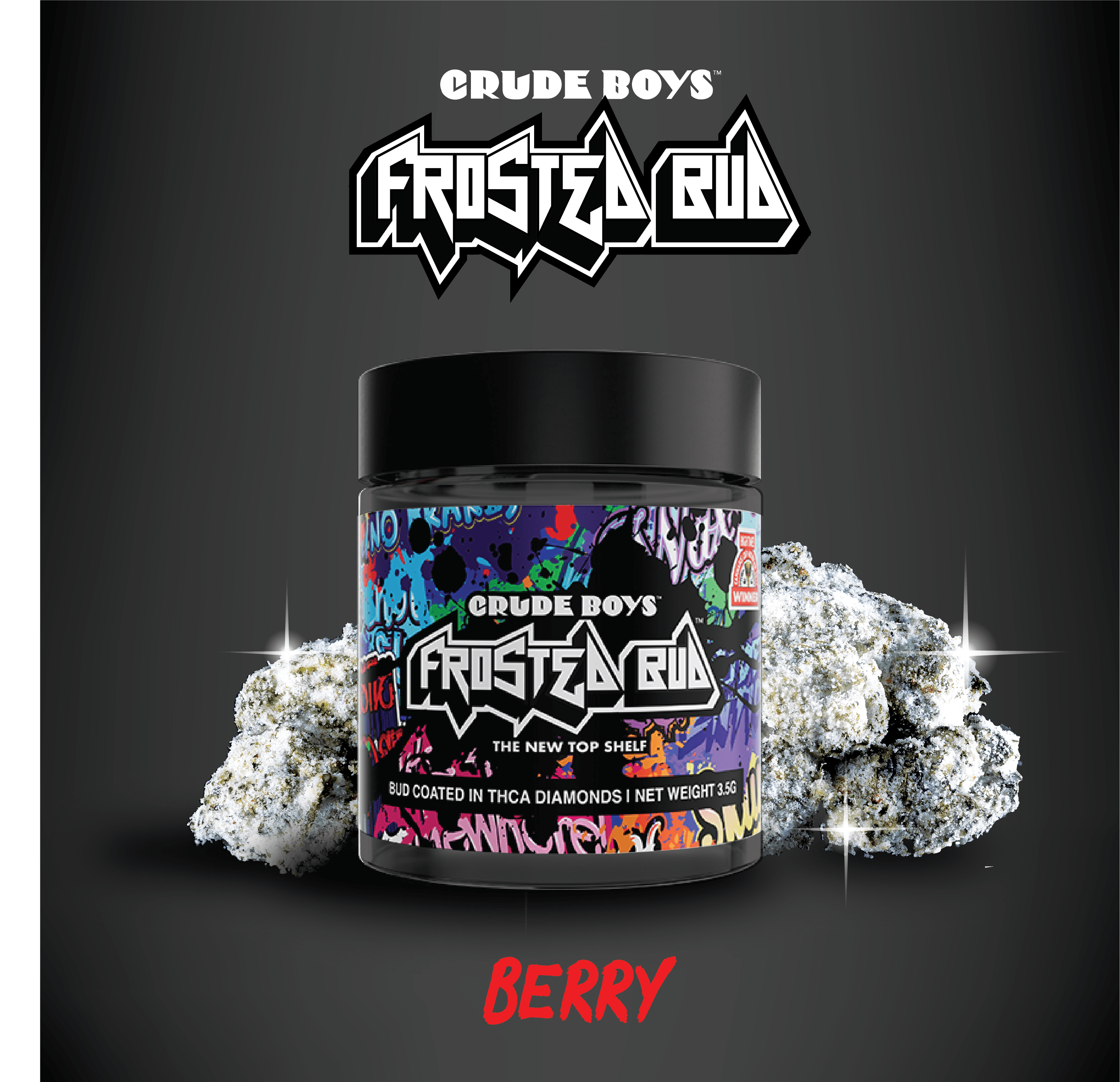 Crude Boys Concentrates - Crude Boys Concentrates | Berry Frosted Bud | Infused Big Buds | 3.5g - 1