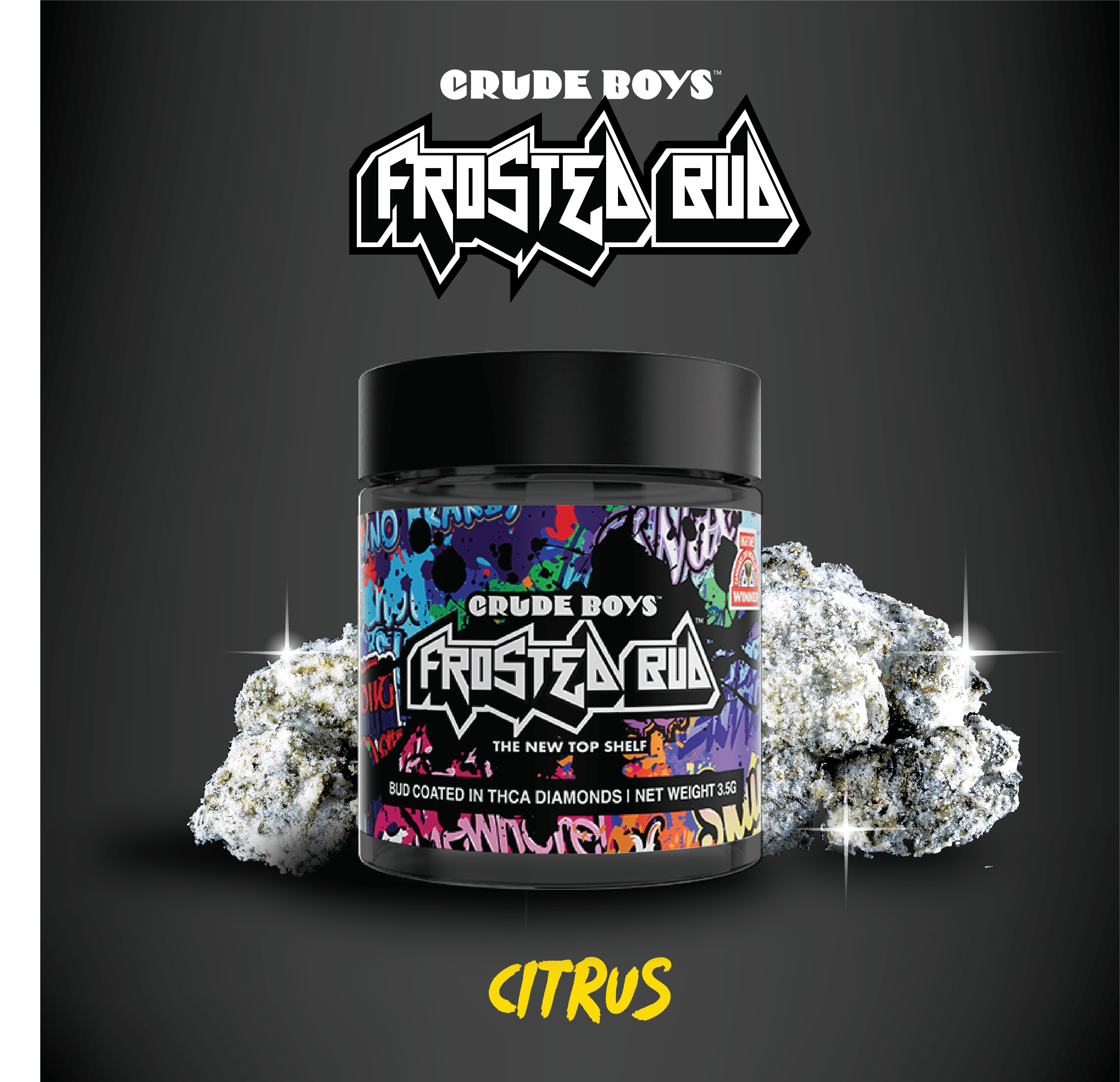 Crude Boys Concentrates - Crude Boys Concentrates | Citrus Frosted Bud | Infused Big Buds | 3.5g - 1