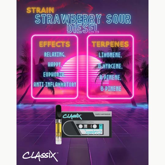 Classix - Classix 1g Cartridge - Strawberry Sour Diesel - 1