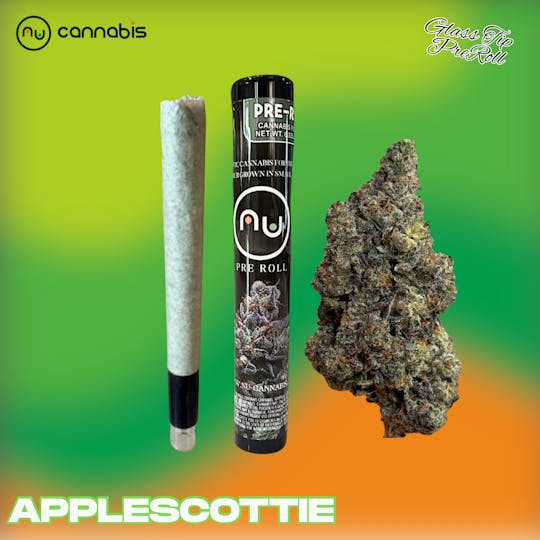 Nu Cannabis Brand - NuCannabis - Applescottie 1.2g Glass Tip Pre-Roll - INDOOR PREMIUM FLOWER - 1