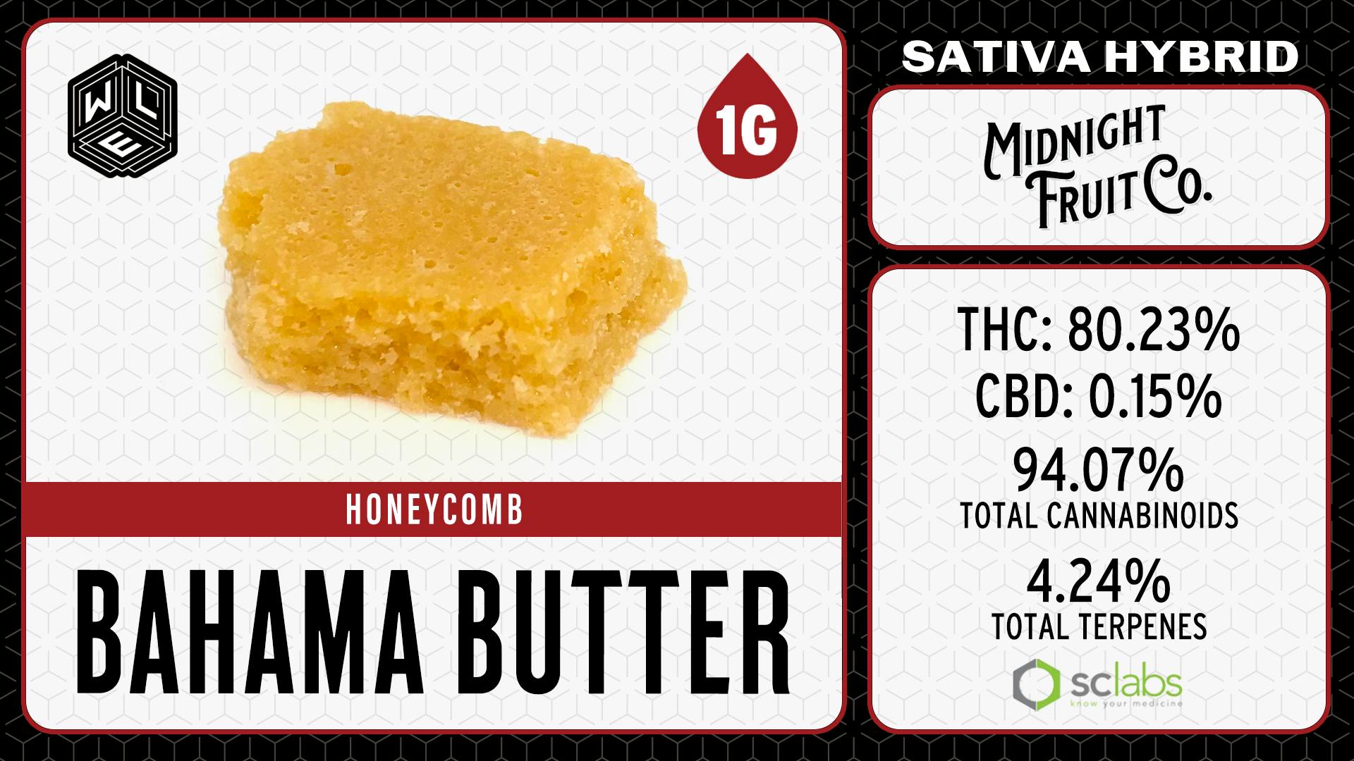 White Label Extracts - WLE | Bahama Butter | Honeycomb (1g) Sativa Hybrid - 1