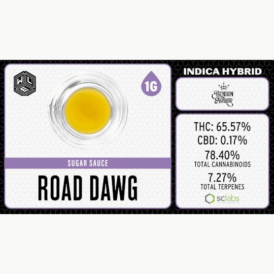 White Label Extracts - WLE | Road Dawg | Cured Resin Sugar Sauce (1g) Indica Hybrid - 1