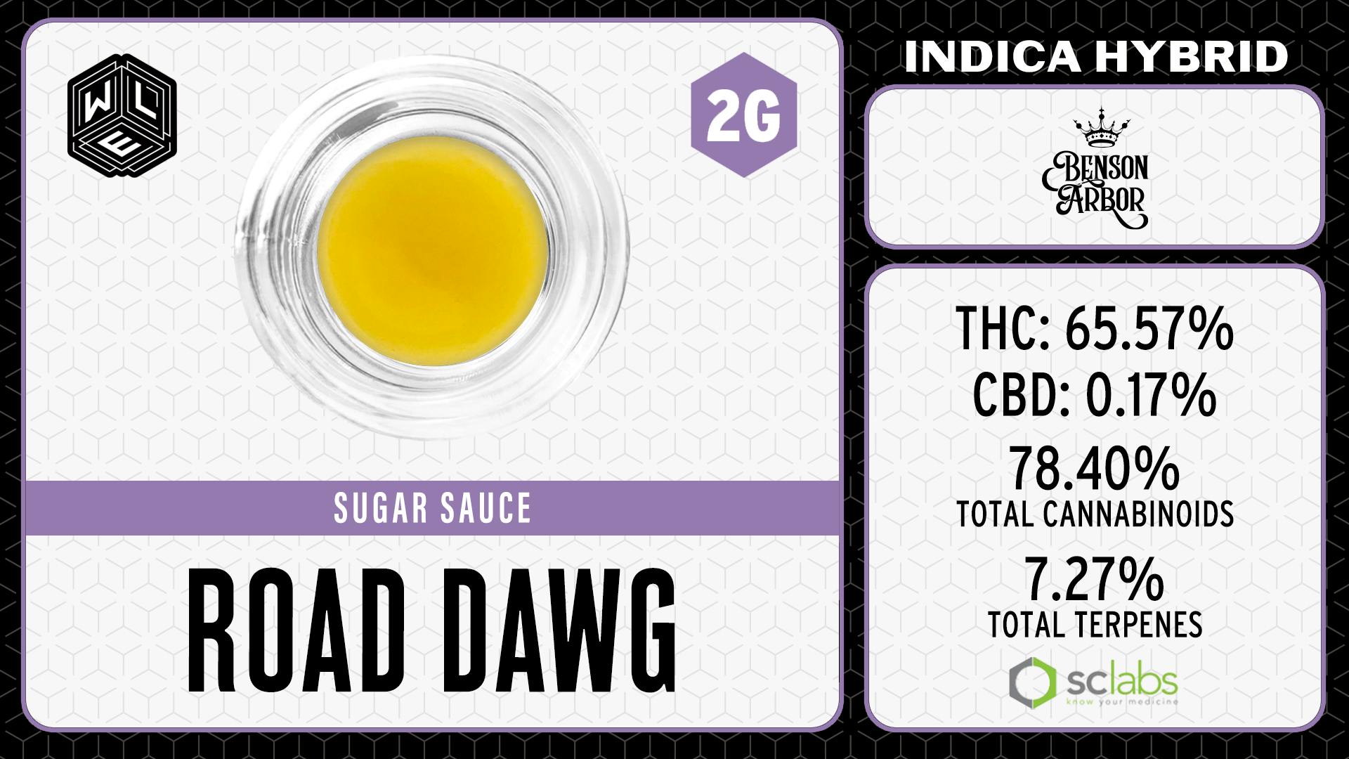 White Label Extracts - WLE | Road Dawg | Cured Resin Sugar Sauce (2g) Indica Hybrid - 1