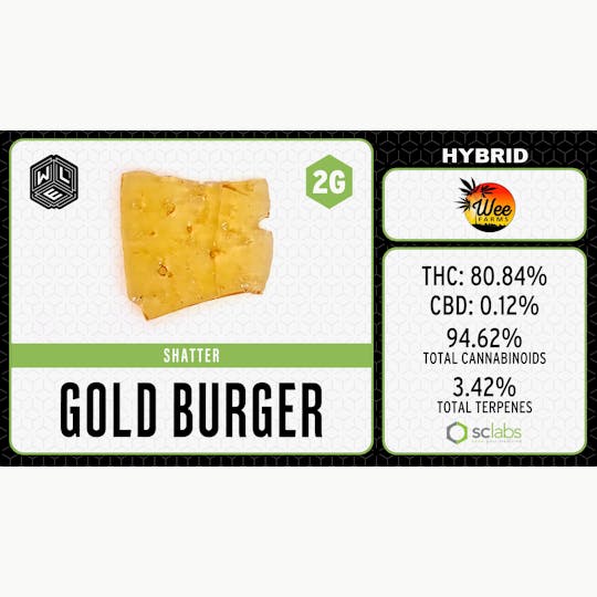 White Label Extracts - WLE | Gold Burger | Shatter (2g) Hybrid - 1