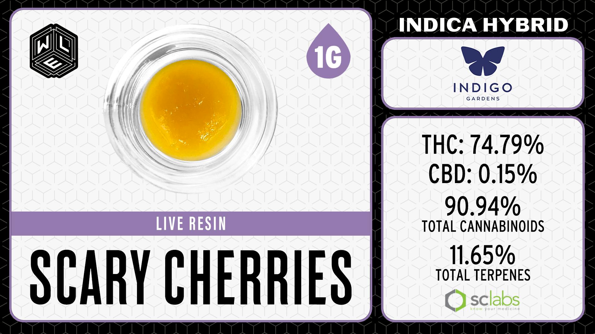 White Label Extracts - WLE | Scary Cherries | Live Resin Sugar Sauce (1g) Indica Hybrid - 1