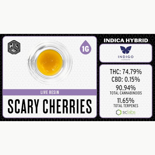 White Label Extracts - WLE | Scary Cherries | Live Resin Sugar Sauce (1g) Indica Hybrid - 1