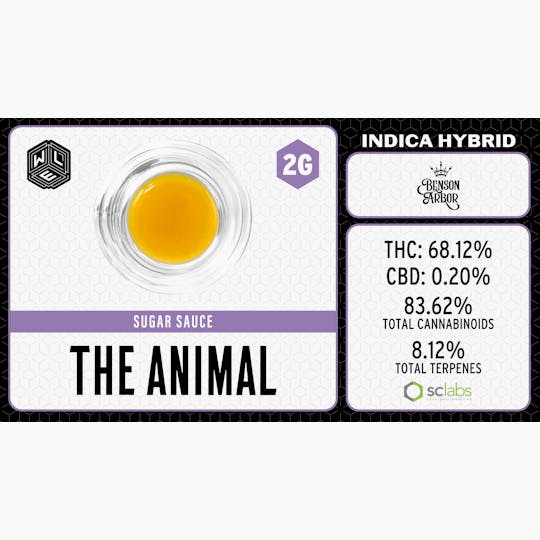 White Label Extracts - WLE | The Animal | Cured Resin Sugar Sauce (2g) Indica Hybrid - 1