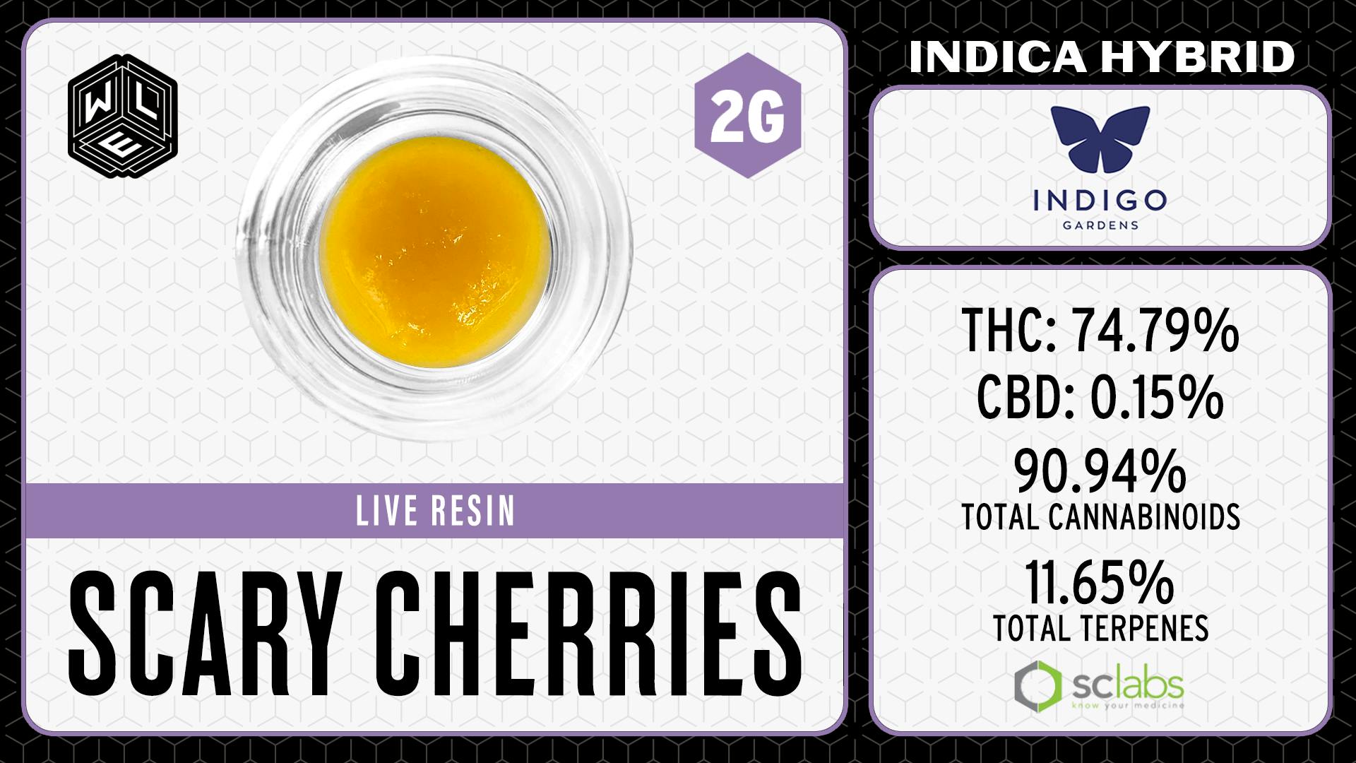 White Label Extracts - WLE | Scary Cherries | Live Resin Sugar Sauce (2g) Indica Hybrid - 1