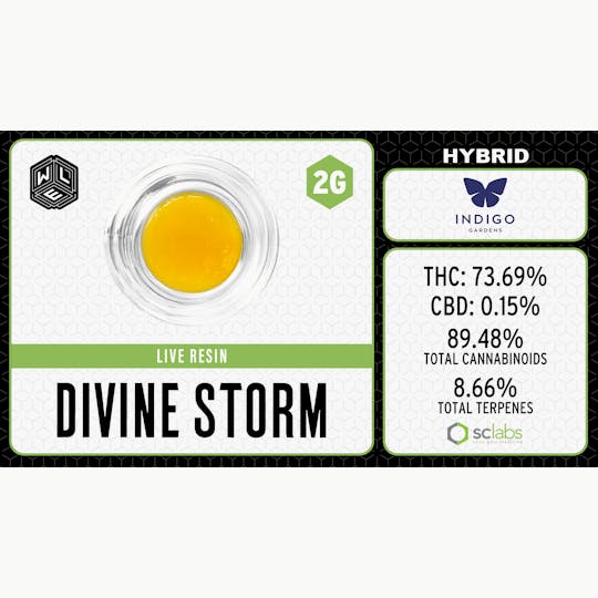 White Label Extracts - WLE | Divine Storm | Live Resin Sugar Sauce (2g) Hybrid - 1