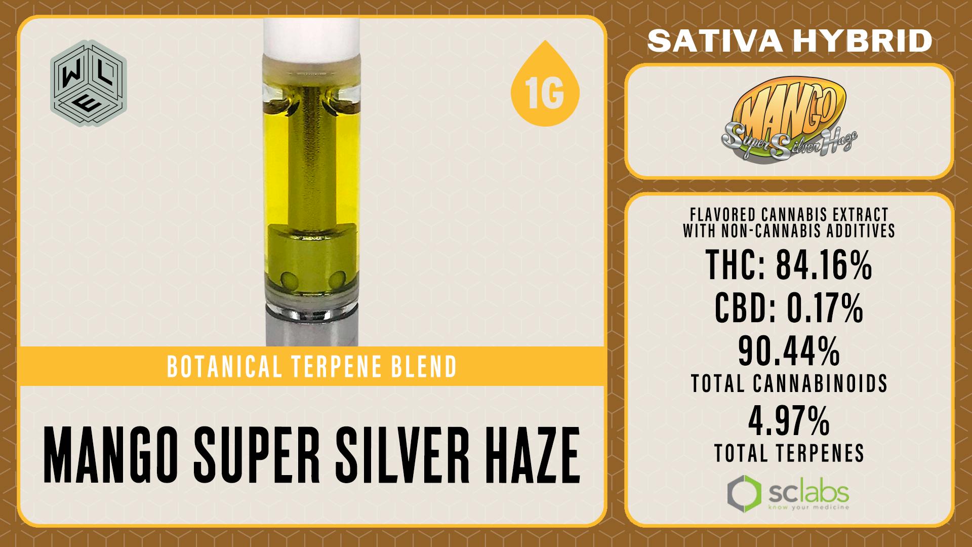 White Label Extracts - WLE | Mango SSH | Botanical Terp Blend Cartridge (1g) Sativa Hybrid - 1
