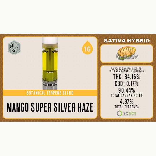 White Label Extracts - WLE | Mango SSH | Botanical Terp Blend Cartridge (1g) Sativa Hybrid - 1