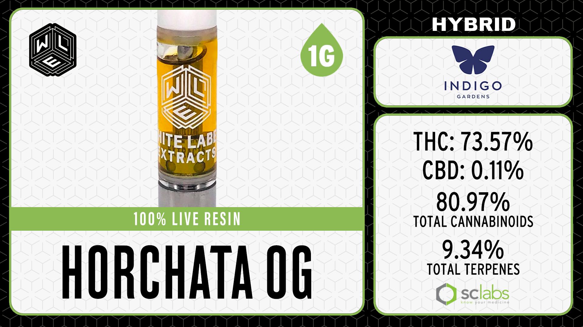 White Label Extracts - WLE | Horchata OG | Live Resin Cartridge (1g) Hybrid - 1