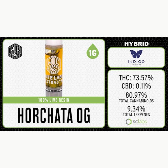 White Label Extracts - WLE | Horchata OG | Live Resin Cartridge (1g) Hybrid - 1