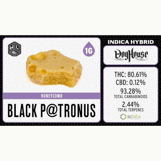 White Label Extracts - WLE | Black Patronus | Honeycomb (1g) Indica Hybrid - 1