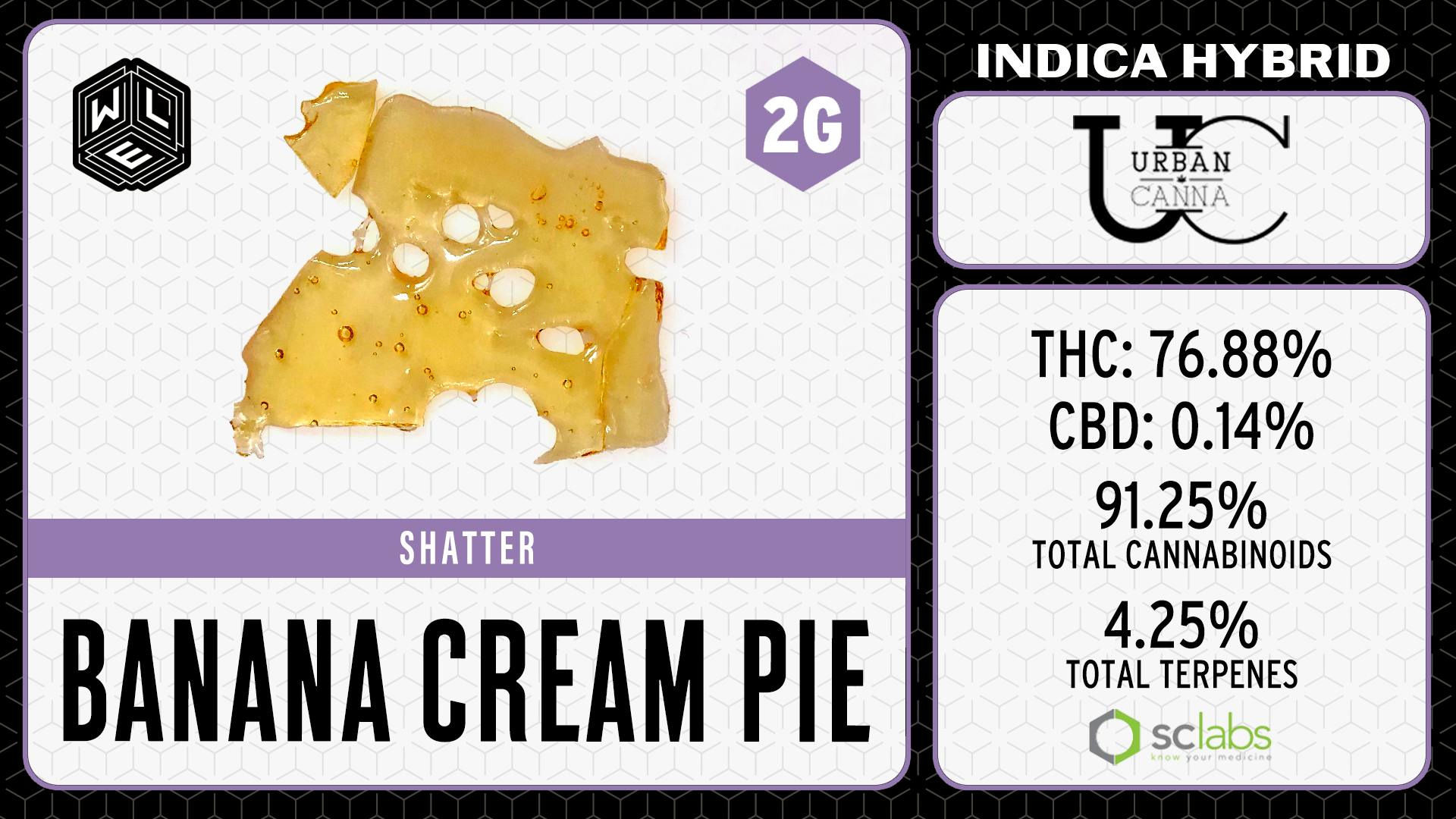 White Label Extracts - WLE | Banana Cream Pie | Shatter (2g) Indica Hybrid - 1