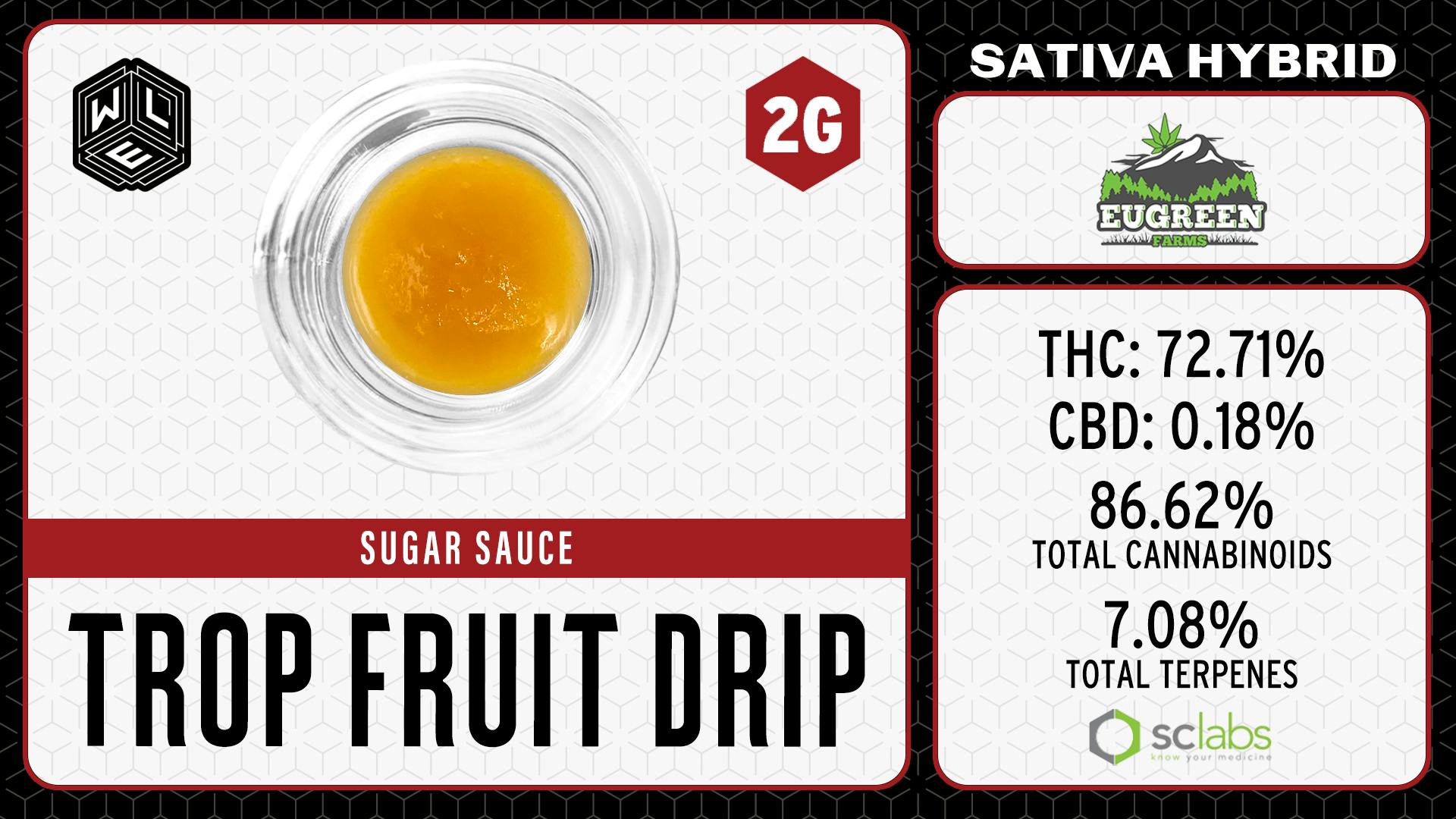 White Label Extracts - WLE | Trop Fruit Drip | Cured Resin Sugar Sauce (2g) Sativa Hybrid - 1