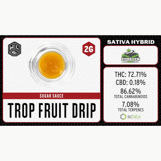 White Label Extracts - WLE | Trop Fruit Drip | Cured Resin Sugar Sauce (2g) Sativa Hybrid - 1