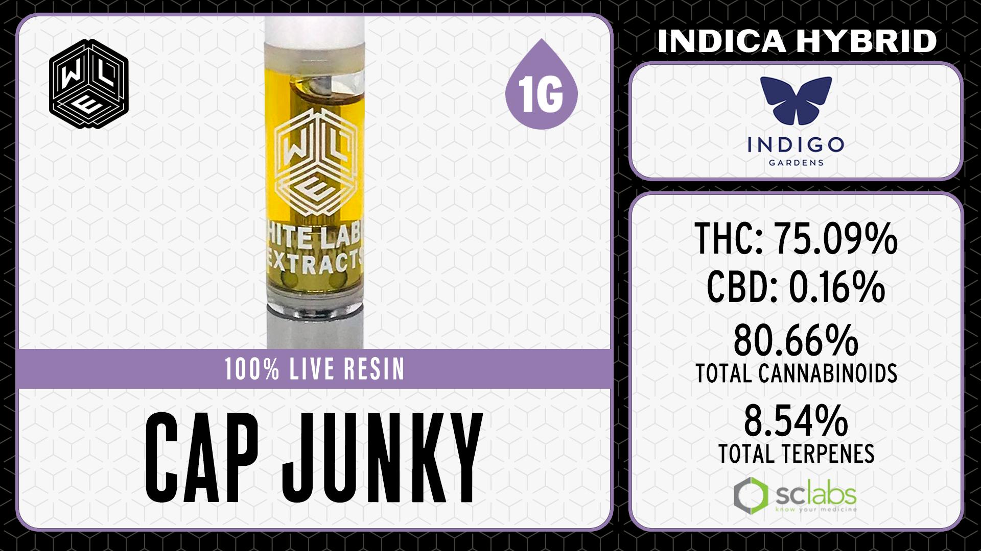 White Label Extracts - WLE | Cap Junky | Live Resin Cartridge (1g) Hybrid - 1