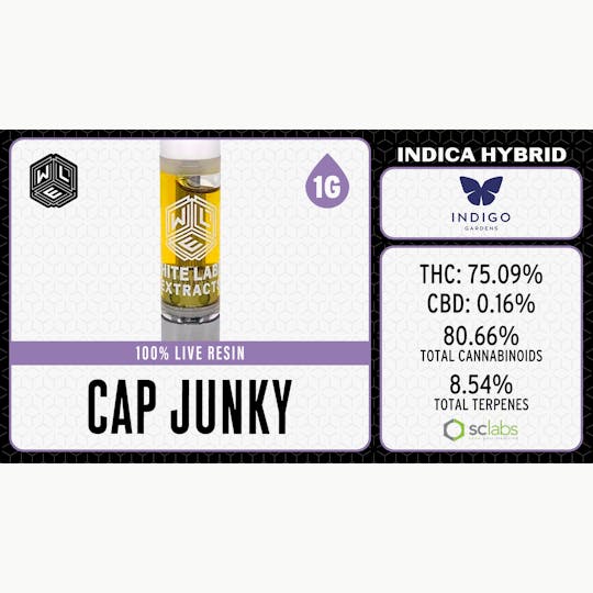 White Label Extracts - WLE | Cap Junky | Live Resin Cartridge (1g) Hybrid - 1