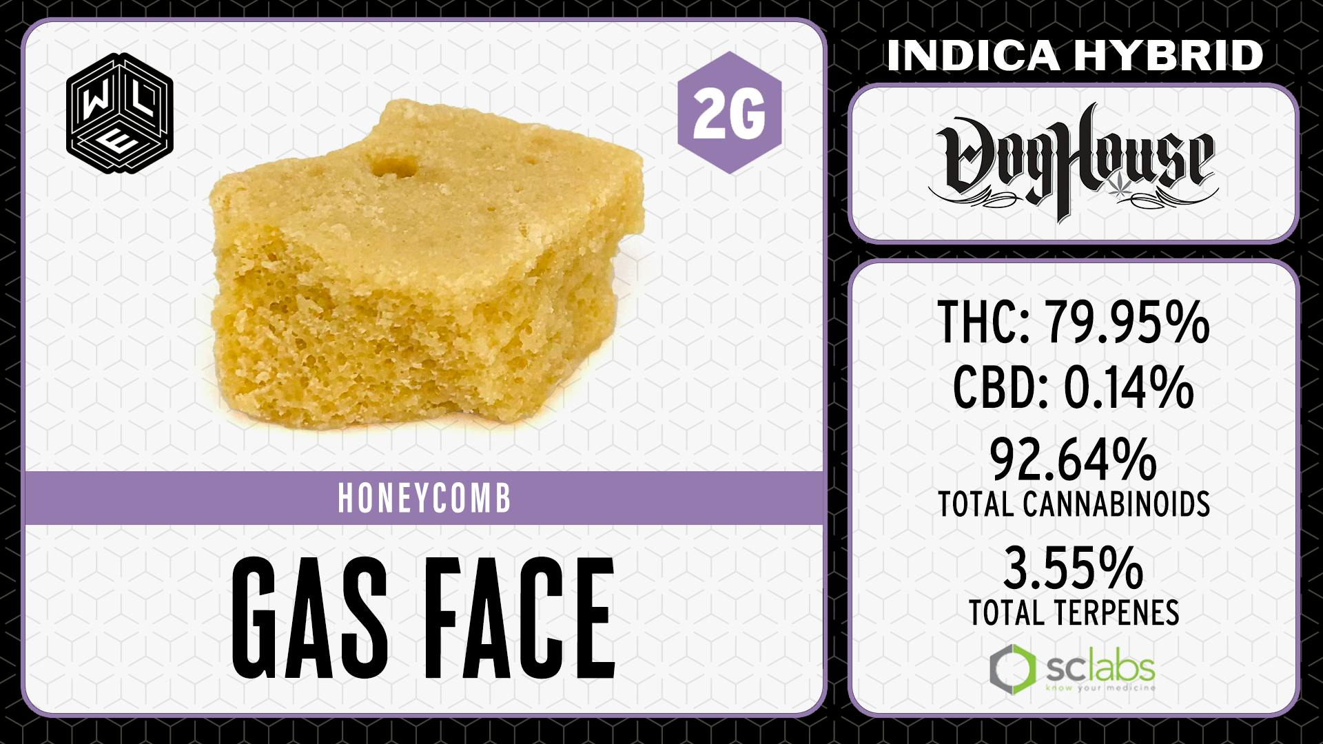 White Label Extracts - WLE | Gas Face | Honeycomb (2g) Indica Hybrid - 1
