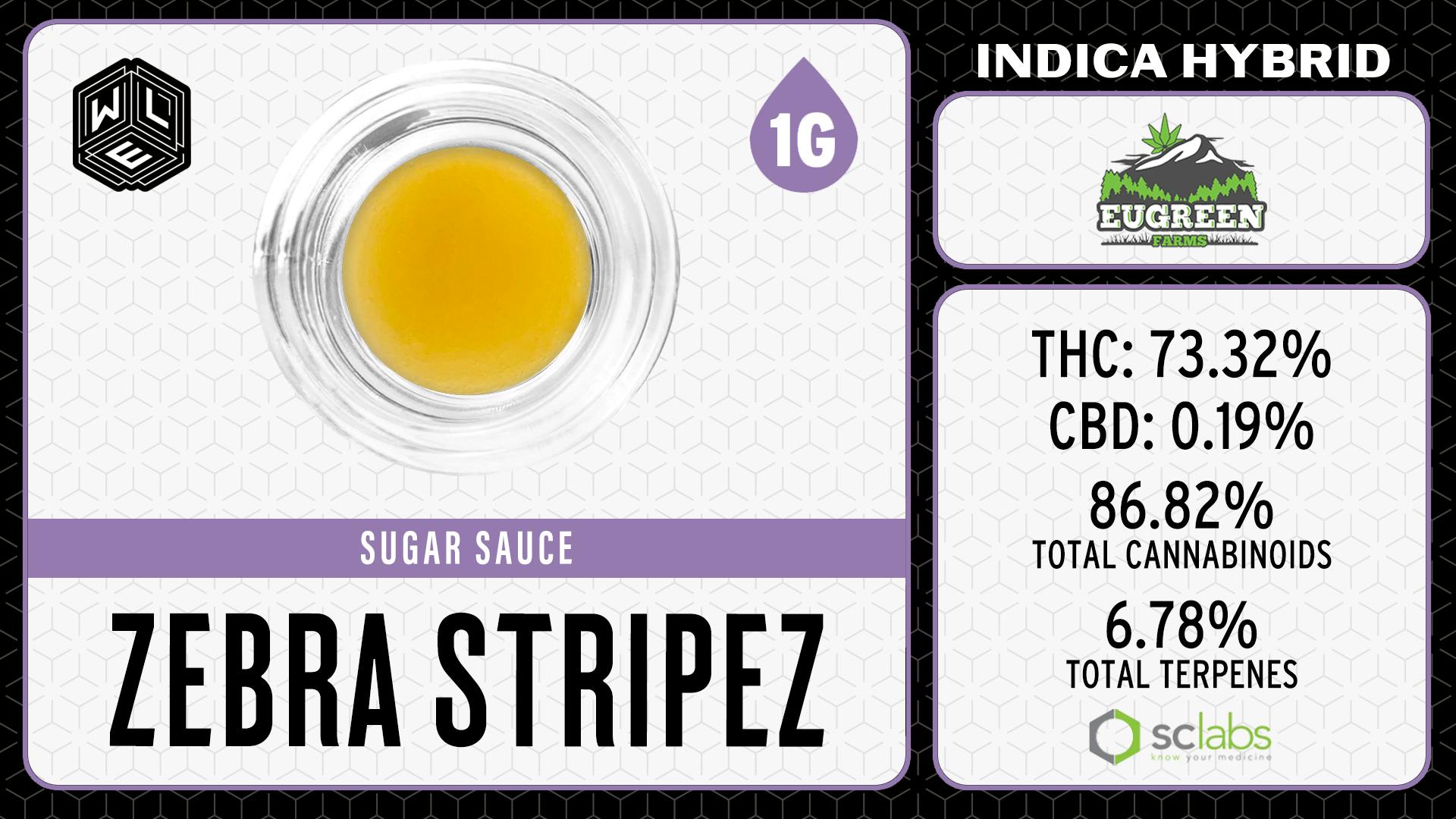 White Label Extracts - WLE | Zebra Stripez | Cured Resin Sugar Sauce (1g) Indica Hybrid - 1