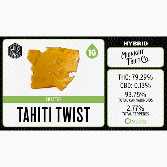 White Label Extracts - WLE | Tahiti Twist TR | Shatter (1g) - 1