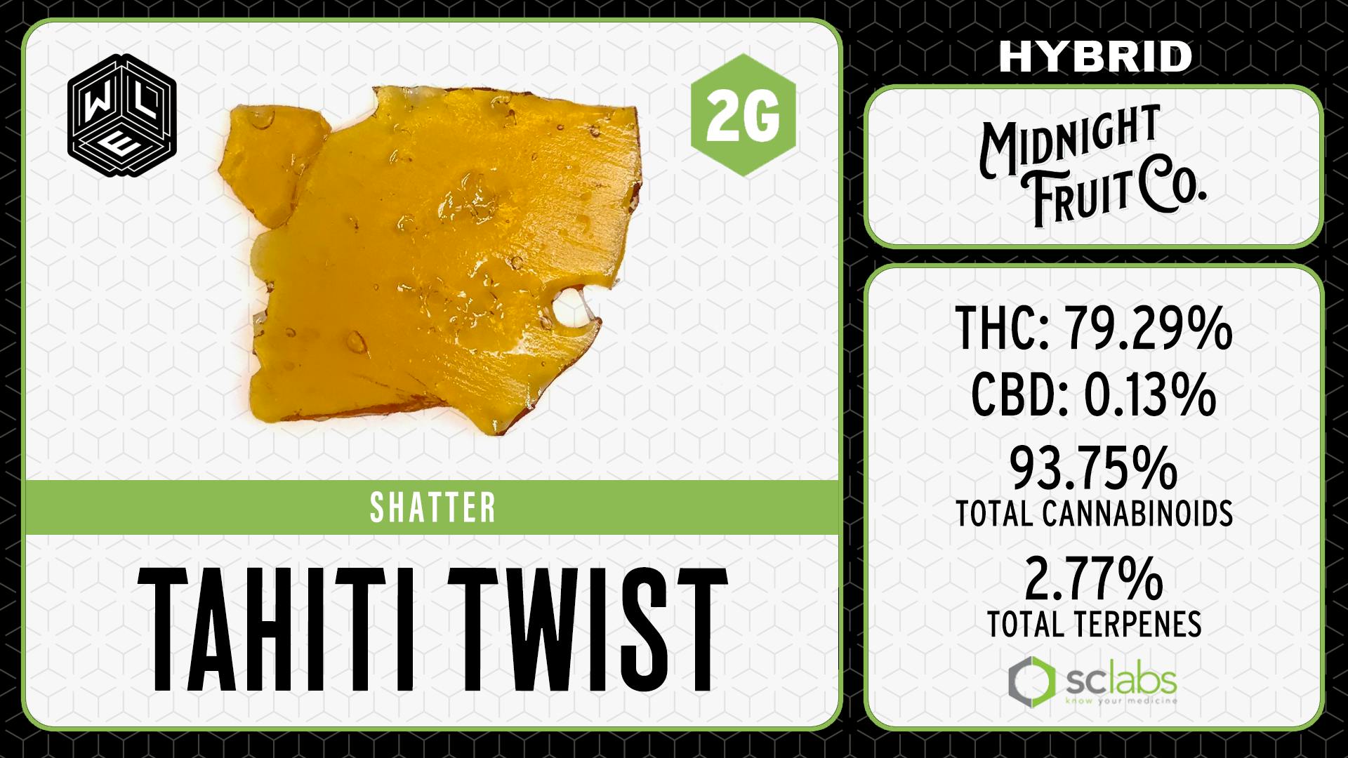 White Label Extracts - WLE | Tahiti Twist TR | Shatter (2g) - 1