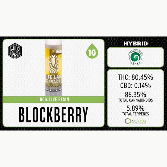 White Label Extracts - WLE | Blockberry | Live Resin Cartridge (1g) Hybrid - 1