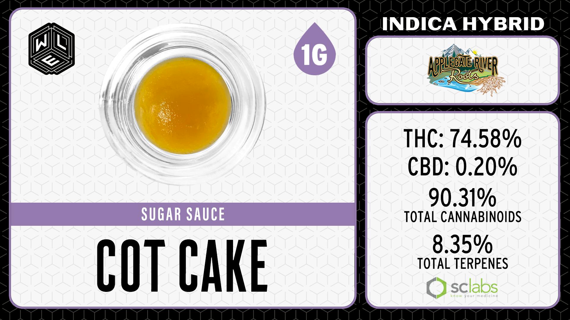 White Label Extracts - WLE | Cot Cake | Cured Resin Sugar Sauce (1g) Indica Hybrid - 1