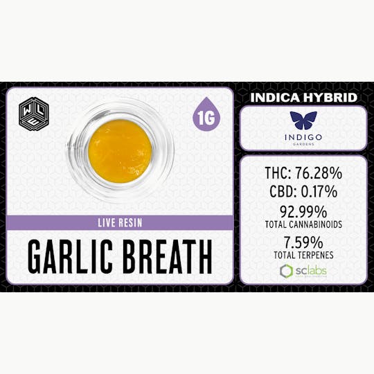White Label Extracts - WLE | Garlic Breath | Live Resin Sugar Sauce (1g) Indica Hybrid - 1