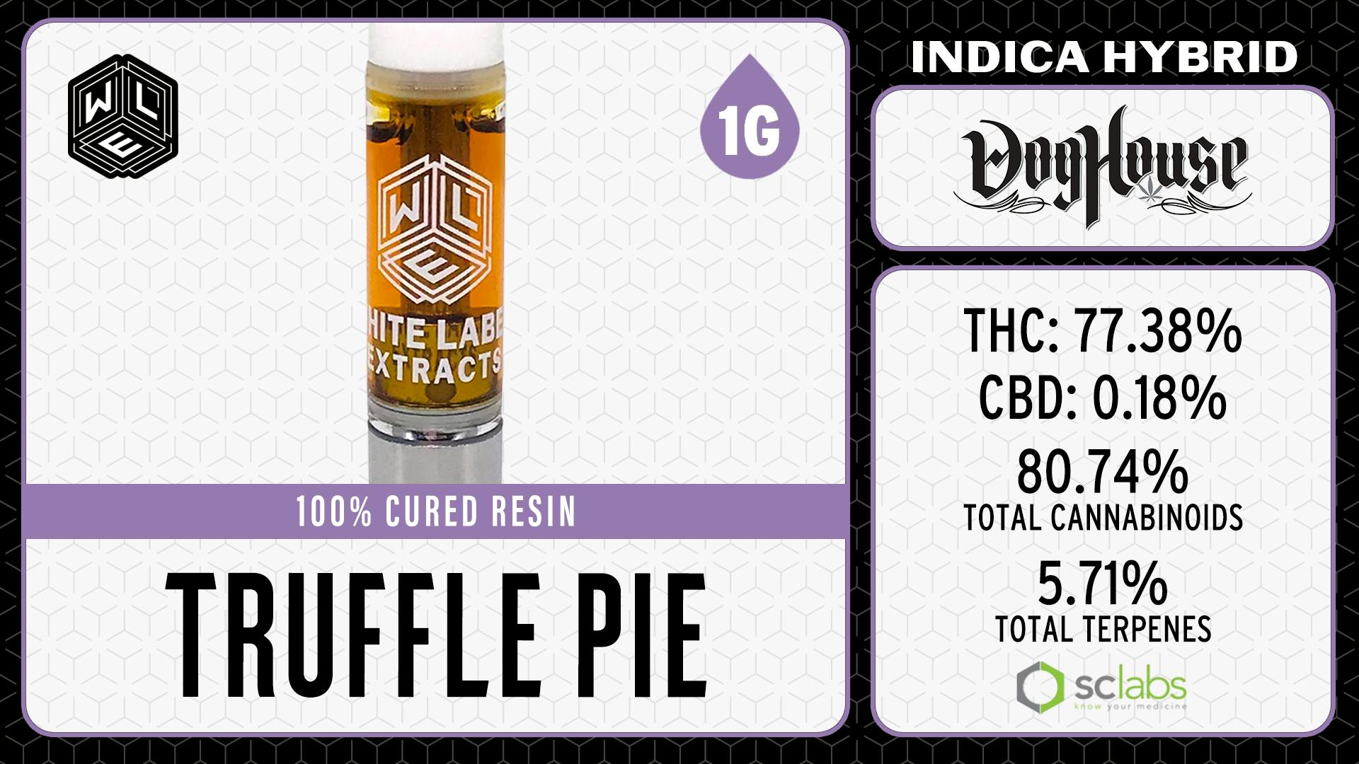 White Label Extracts - WLE | Truffle Pie | Cured Resin Cartridge (1g) Indica Hybrid - 1