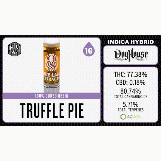 White Label Extracts - WLE | Truffle Pie | Cured Resin Cartridge (1g) Indica Hybrid - 1