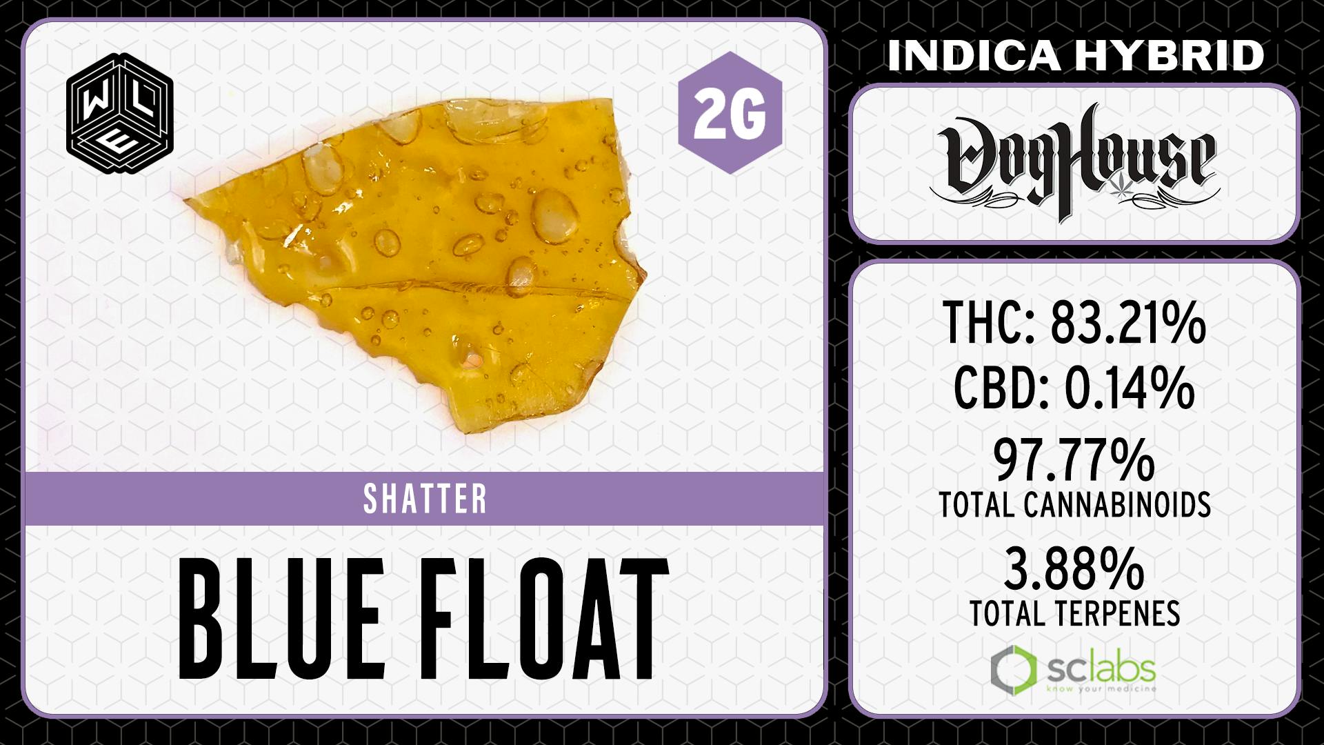 White Label Extracts - WLE | Blue Float | Shatter (2g) Indica Hybrid - 1