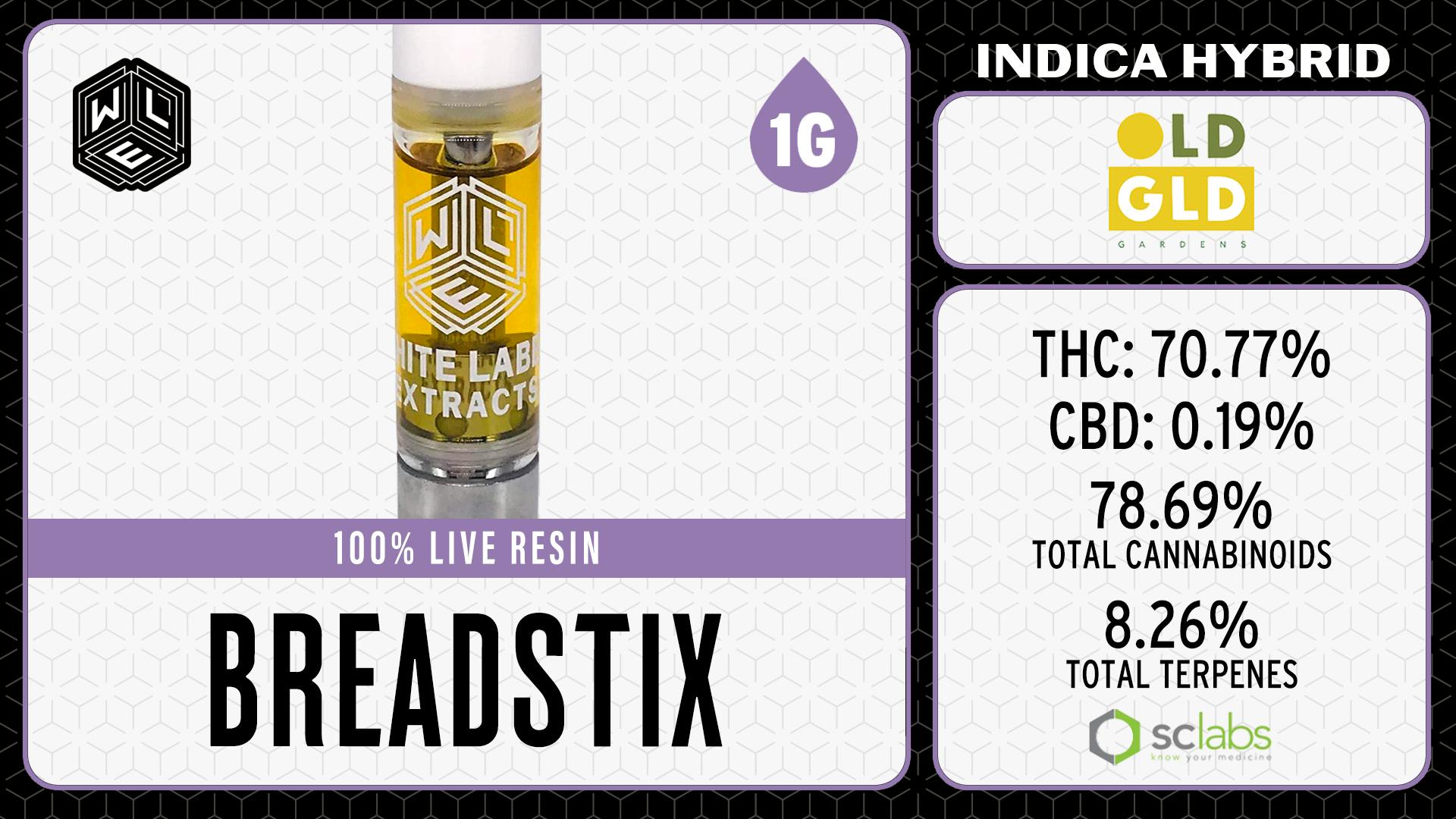 White Label Extracts - WLE | Breadstix | Live Resin Cartridge (1g) Indica Hybrid - 1
