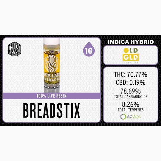 White Label Extracts - WLE | Breadstix | Live Resin Cartridge (1g) Indica Hybrid - 1