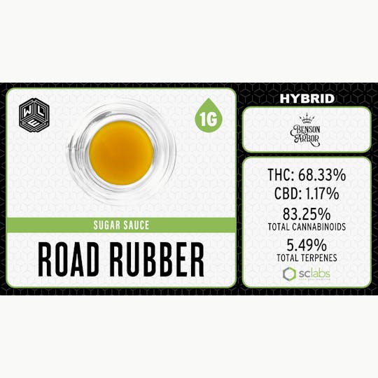 White Label Extracts - WLE | Road Rubber | Cured Resin Sugar Sauce (1g) Hybrid - 1