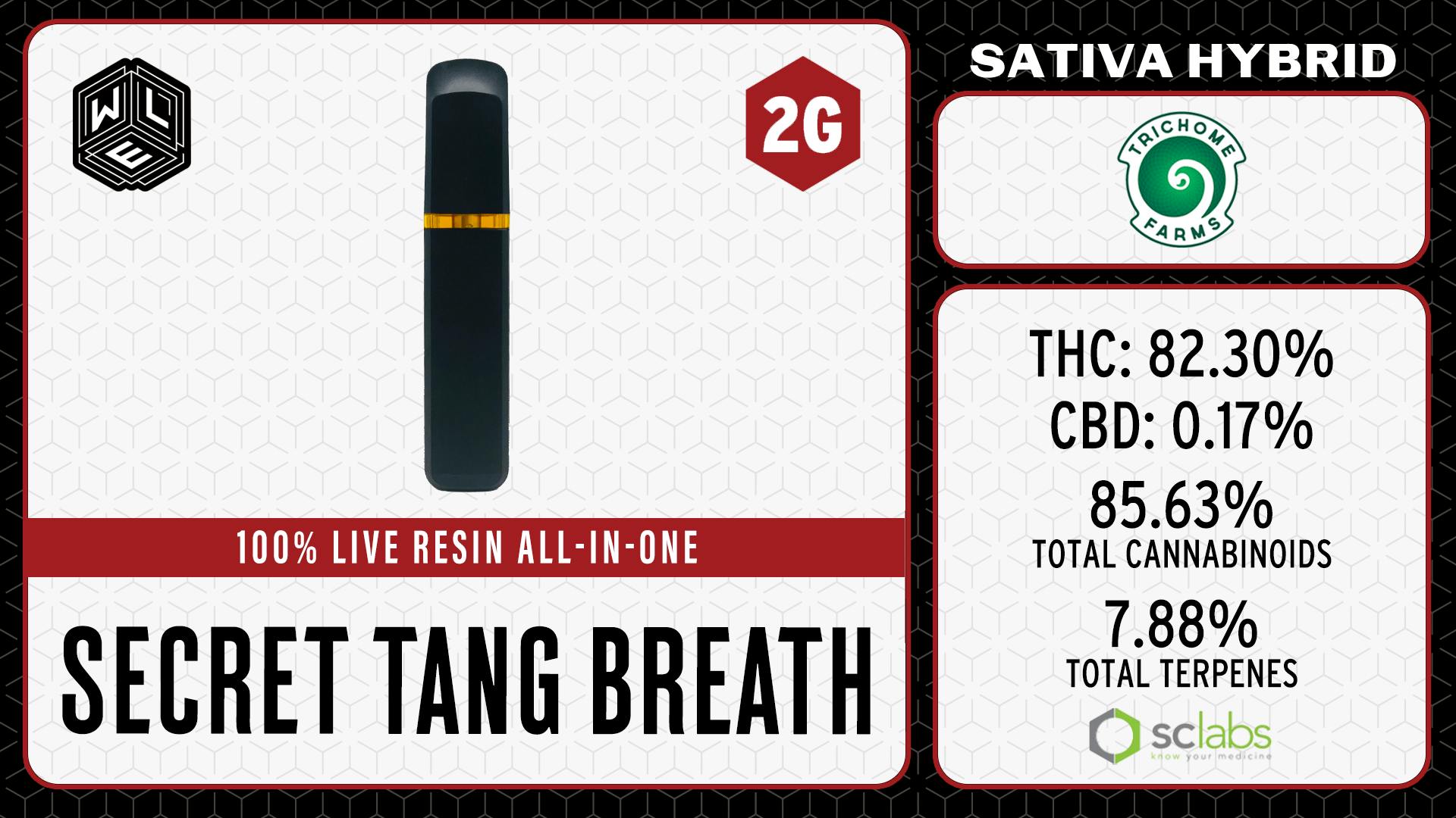 White Label Extracts - WLE | Secret Tang Breath | All-In-One Live Resin Cartridge (2g) - 1