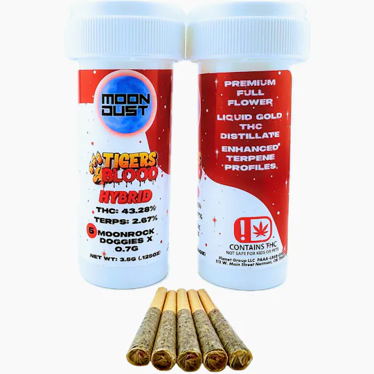 MOON DUST - Moon Rock | Tigers Blood | Infused Joint | 0.7g each | 5pk - 1