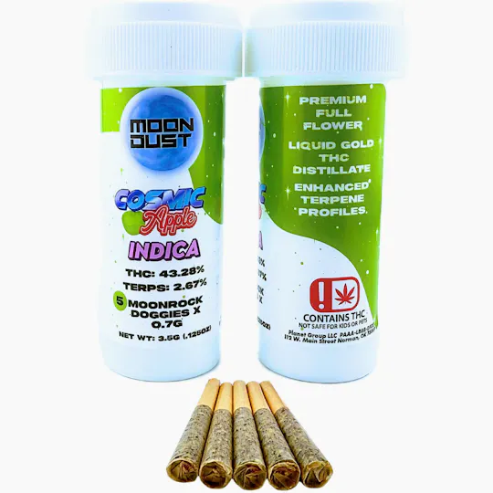MOON DUST - Moon Rock | Cosmic Apple | Infused Joint | 0.7g each | 5pk - 1