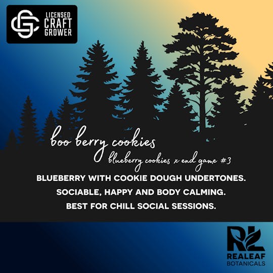 Realeaf Botanicals - Boo Berry Cookies Foryst Flower 3.5g - 1