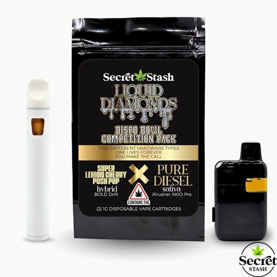 Secret Stash - Secret Stash | Liquid Diamonds | Twin Pack | LCG Push Pop X PD | 2g - 1
