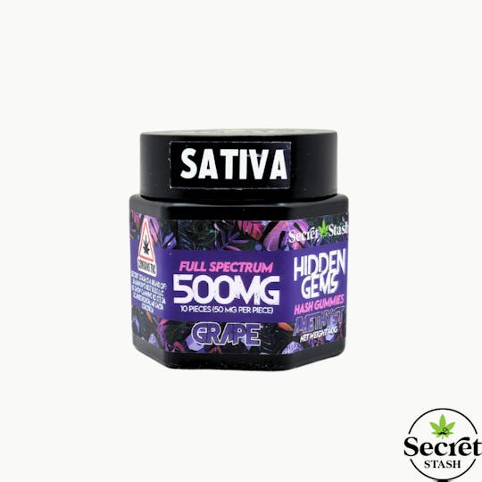 Secret Stash - Hidden Gems | Hash | Grape | Sativa | 500mg - 1