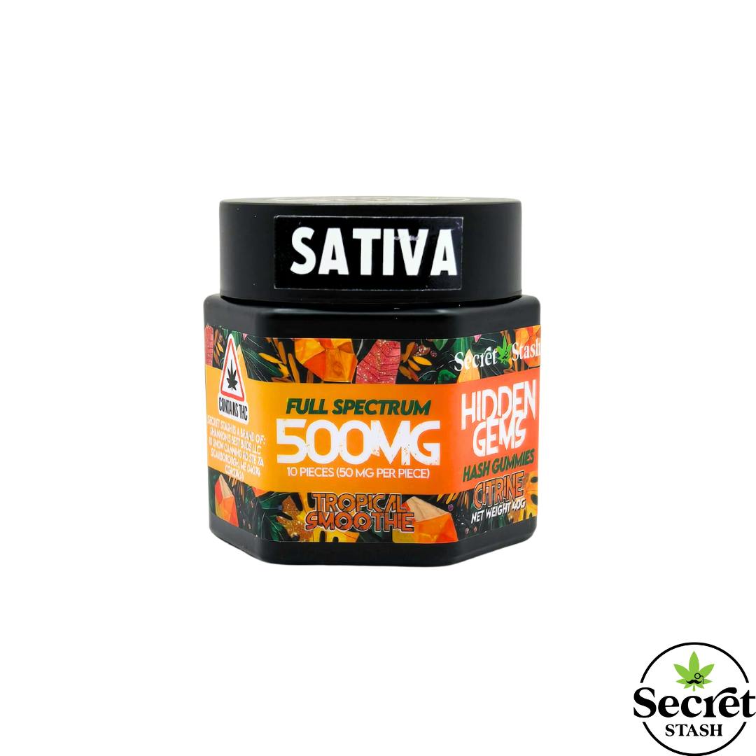 Secret Stash - Hidden Gems | Hash | Tropical Smoothie | Sativa | 500mg - 1