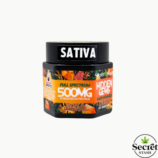 Secret Stash - Hidden Gems | Hash | Tropical Smoothie | Sativa | 500mg - 1