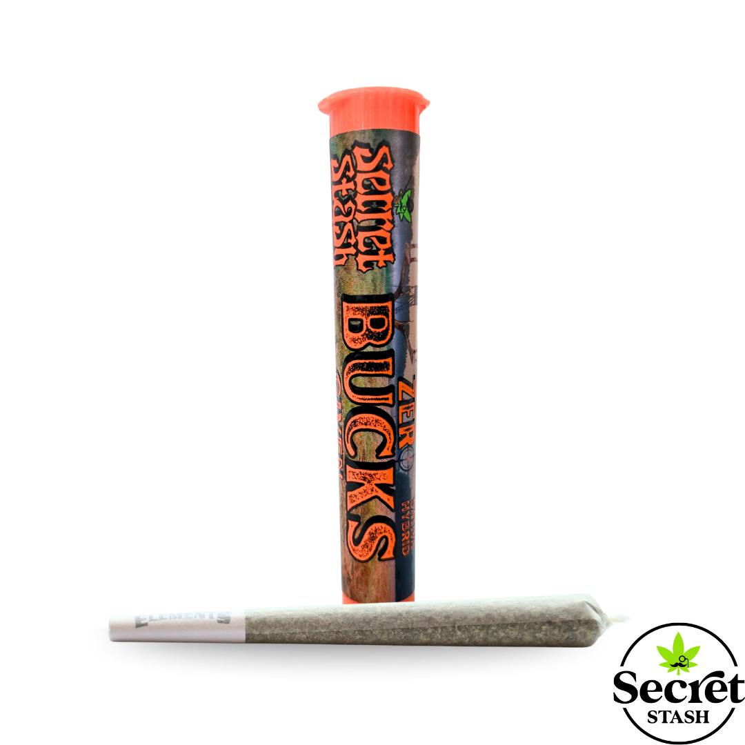 Secret Stash - Secret Stash | Full Bud Pre Roll | Zero Bucks Given | 1.2g - 1