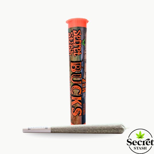 Secret Stash - Secret Stash | Full Bud Pre Roll | Zero Bucks Given | 1.2g - 1