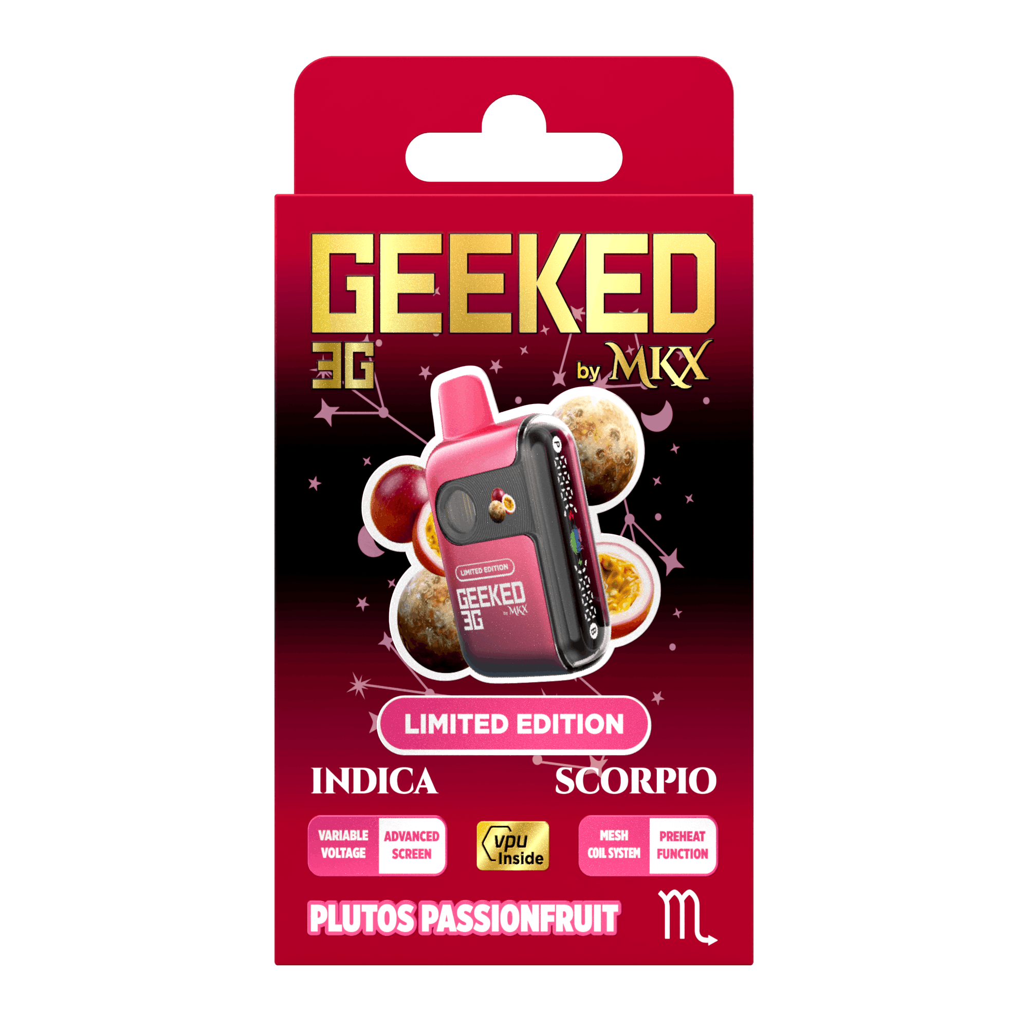 MKX Oil Co - LIMITED EDITION | Geeked 3G Disposable by MKX | Plutos Passionfruit - 1