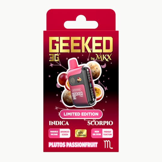 MKX Oil Co - LIMITED EDITION | Geeked 3G Disposable by MKX | Plutos Passionfruit - 1